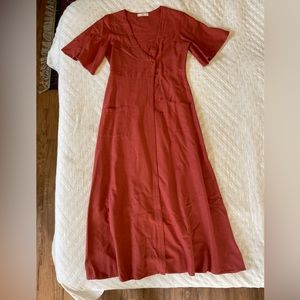 Linen Blend Mango Dress